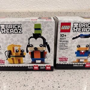LEGO Brick Headz Donald Duck 40377 and Pluto and Goofy 40378